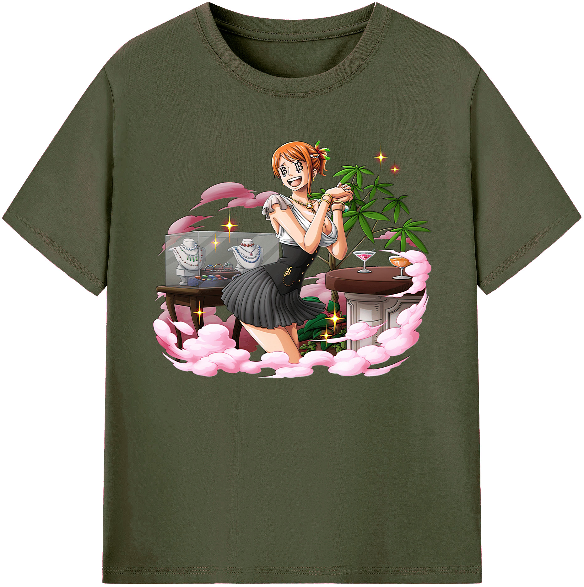 （画像用） ワンピース ナミ ONE PIECE Nami 綿100％ メンズ半袖Tシャツ｜肌触りやわらか＆通気性